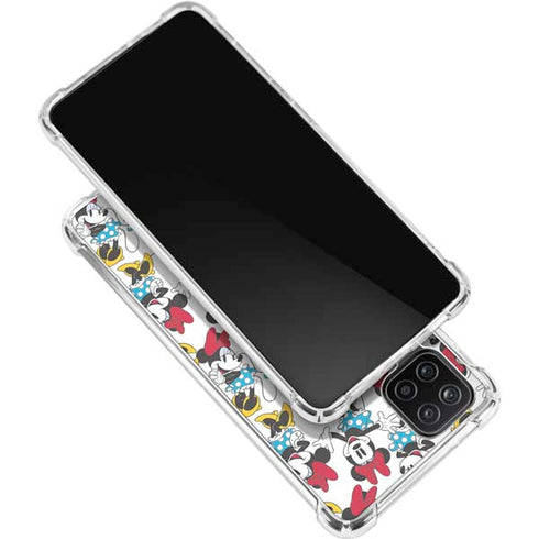 Disney Minnie Mouse Rockin Minnie Pattern Galaxy A12 Clear Case