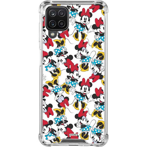 Disney Minnie Mouse Rockin Minnie Pattern Galaxy A12 Clear Case