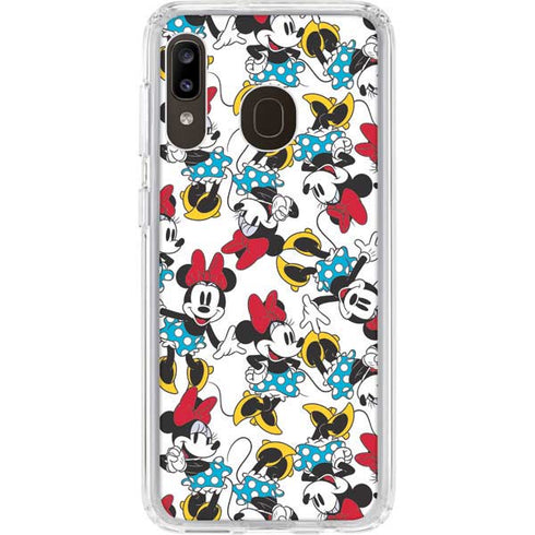 Disney Minnie Mouse Rockin Minnie Pattern Galaxy A20 Clear Case