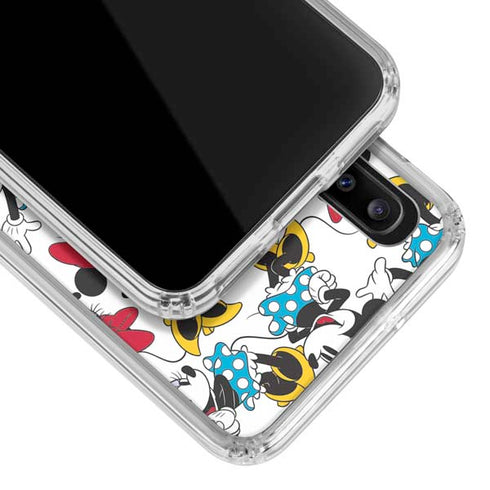 Disney Minnie Mouse Rockin Minnie Pattern Galaxy A20 Clear Case