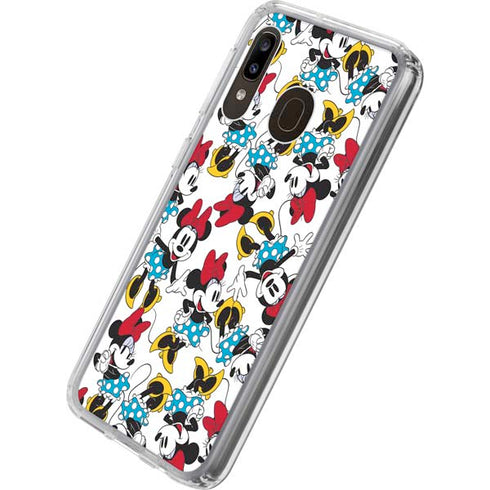 Disney Minnie Mouse Rockin Minnie Pattern Galaxy A20 Clear Case