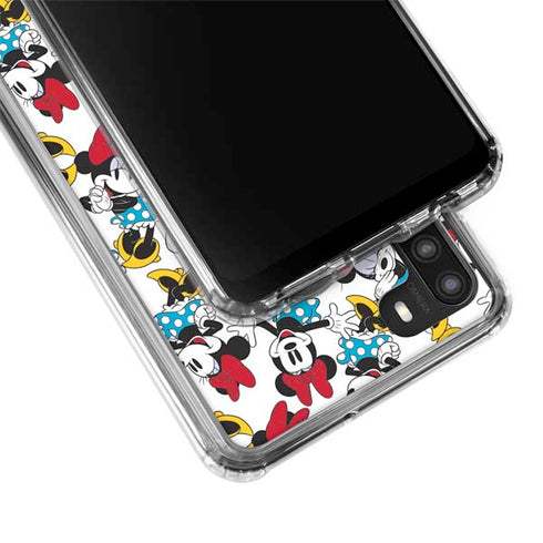 Disney Minnie Mouse Rockin Minnie Pattern Galaxy A21 Clear Case