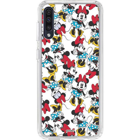 Disney Minnie Mouse Rockin Minnie Pattern Galaxy A50 Clear Case