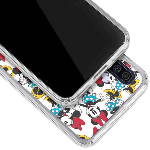 Disney Minnie Mouse Rockin Minnie Pattern Galaxy A50 Clear Case