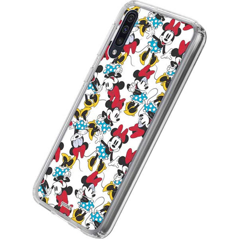 Disney Minnie Mouse Rockin Minnie Pattern Galaxy A50 Clear Case