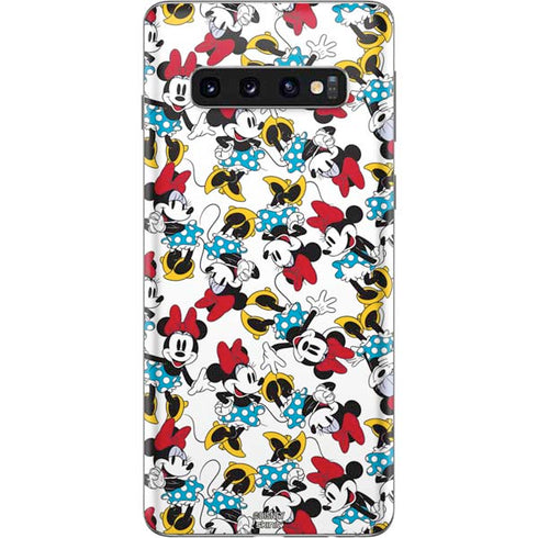 Disney Minnie Mouse Rockin Minnie Pattern Galaxy S10 Skin