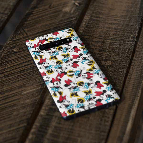 Disney Minnie Mouse Rockin Minnie Pattern Galaxy S10 Skin
