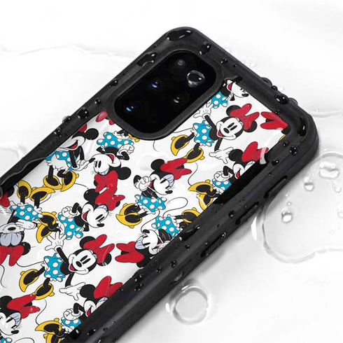 Disney Minnie Mouse Rockin Minnie Pattern Galaxy S20 Plus Waterproof Case