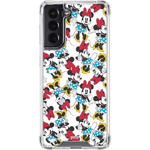 Disney Minnie Mouse Rockin Minnie Pattern Galaxy S21 5G Clear Case