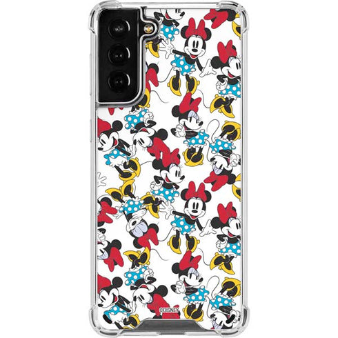 Disney Minnie Mouse Rockin Minnie Pattern Galaxy S21 Plus 5G Clear Case