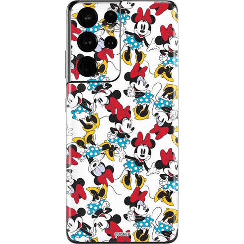 Disney Minnie Mouse Rockin Minnie Pattern Galaxy S21 Ultra 5G Skin