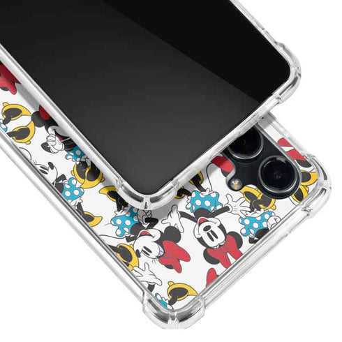 Disney Minnie Mouse Rockin Minnie Pattern Galaxy S23 FE Clear Case