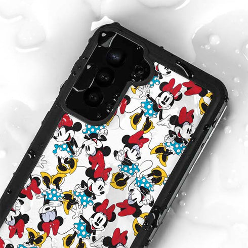 Disney Minnie Mouse Rockin Minnie Pattern Galaxy S23 Plus Waterproof Case