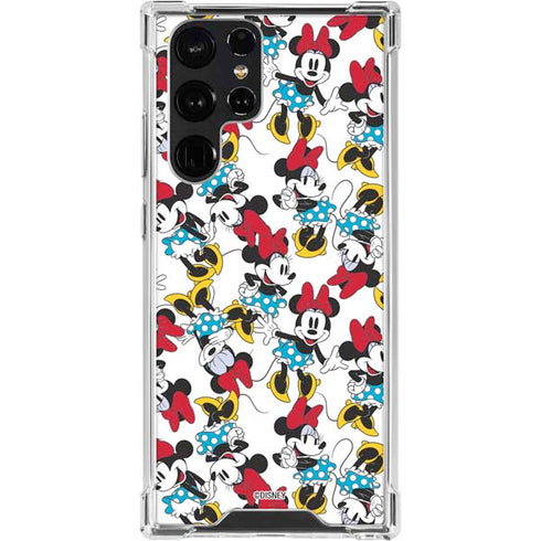 Disney Minnie Mouse Rockin Minnie Pattern Galaxy S24 Ultra Clear Case