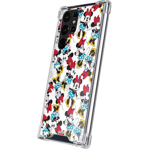 Disney Minnie Mouse Rockin Minnie Pattern Galaxy S24 Ultra Clear Case
