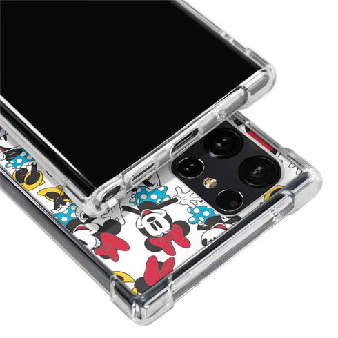 Disney Minnie Mouse Rockin Minnie Pattern Galaxy S24 Ultra Clear Case