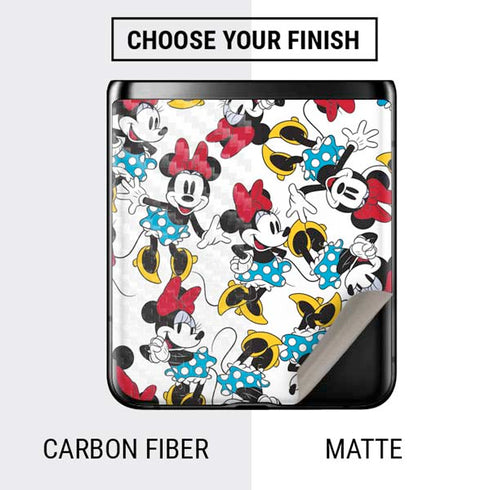 Disney Minnie Mouse Rockin Minnie Pattern Galaxy Z Flip Skin