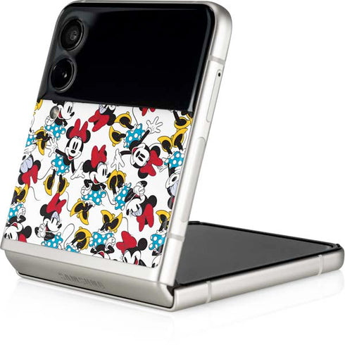 Disney Minnie Mouse Rockin Minnie Pattern Galaxy Z Flip3 5G Skin