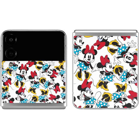 Disney Minnie Mouse Rockin Minnie Pattern Galaxy Z Flip4 5G Skin