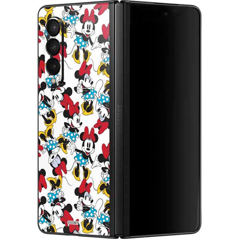 Disney Minnie Mouse Rockin Minnie Pattern Galaxy Z Fold3 5G Skin