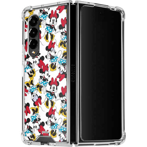 Disney Minnie Mouse Rockin Minnie Pattern Galaxy Z Fold4 5G Clear Case