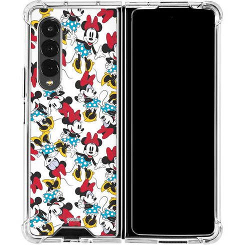 Disney Minnie Mouse Rockin Minnie Pattern Galaxy Z Fold4 5G Clear Case