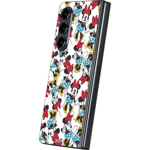 Disney Minnie Mouse Rockin Minnie Pattern Galaxy Z Fold5 5G Skin