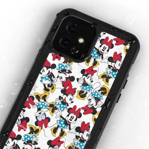 Disney Minnie Mouse Rockin Minnie Pattern iPhone 12 Mini Waterproof Case
