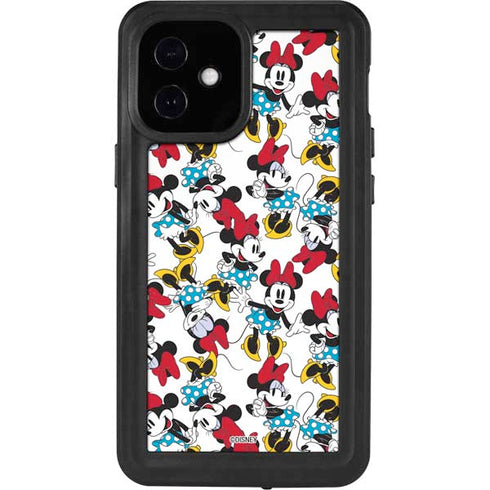 Disney Minnie Mouse Rockin Minnie Pattern iPhone 12 Mini Waterproof Case