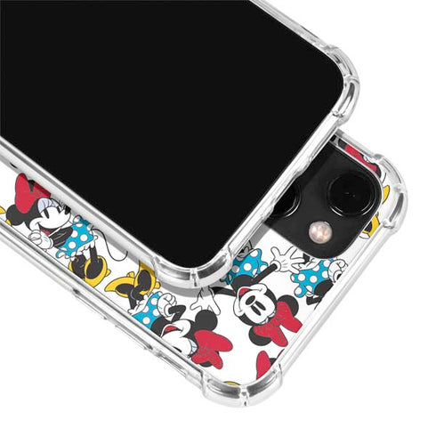 Disney Minnie Mouse Rockin Minnie Pattern iPhone 13 Mini Clear Case
