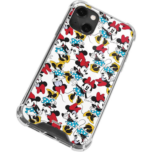 Disney Minnie Mouse Rockin Minnie Pattern iPhone 13 Mini Clear Case