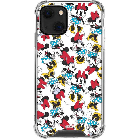 Disney Minnie Mouse Rockin Minnie Pattern iPhone 13 Mini Clear Case