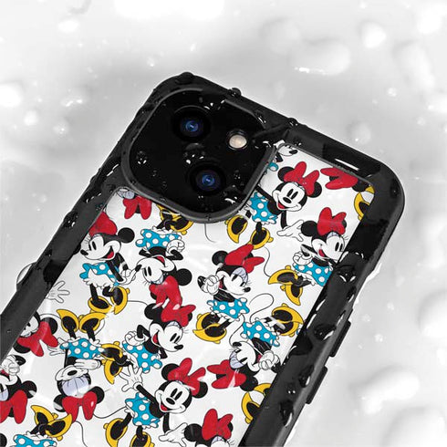 Disney Minnie Mouse Rockin Minnie Pattern iPhone 13 Mini Waterproof Case