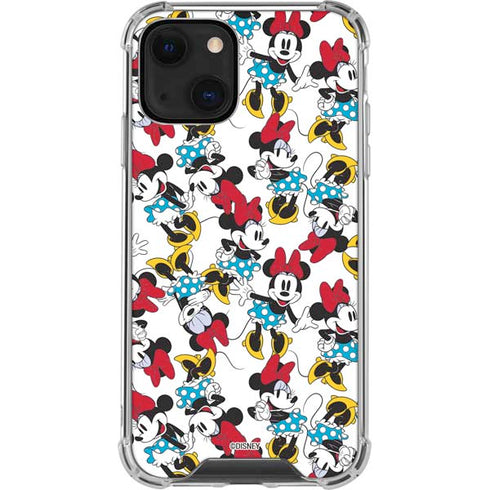 Disney Minnie Mouse Rockin Minnie Pattern iPhone 14 Clear Case