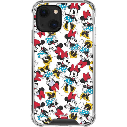 Disney Minnie Mouse Rockin Minnie Pattern iPhone 14 Plus Clear Case