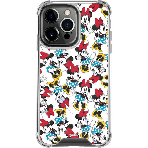 Disney Minnie Mouse Rockin Minnie Pattern iPhone 14 Pro Clear Case