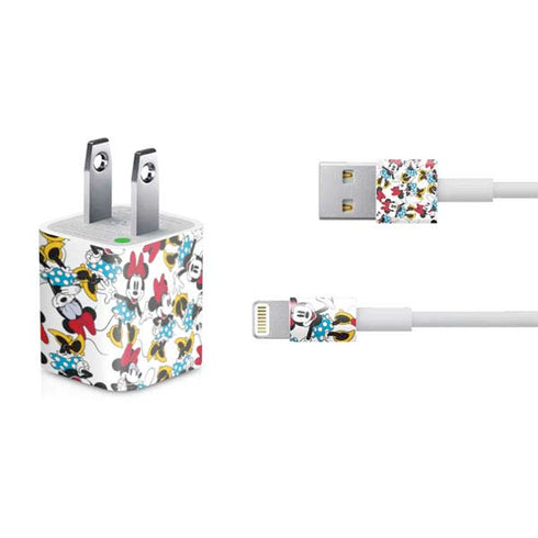 Disney Minnie Mouse Rockin Minnie Pattern iPhone Charger (5W USB) Skin