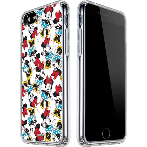 Disney Minnie Mouse Rockin Minnie Pattern iPhone SE (2nd & 3rd Gen) Clear Case