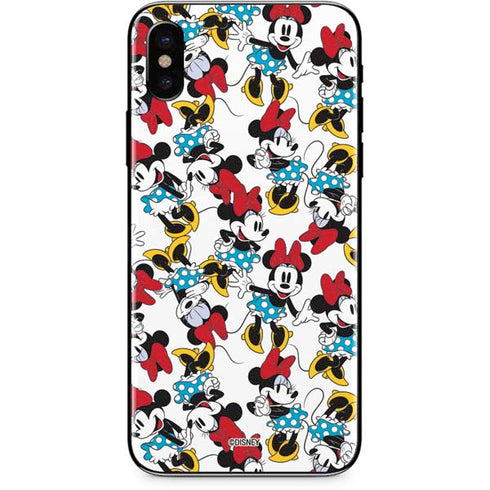 Disney Minnie Mouse Rockin Minnie Pattern iPhone X Skin