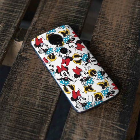 Disney Minnie Mouse Rockin Minnie Pattern Moto E5 Plus Skin