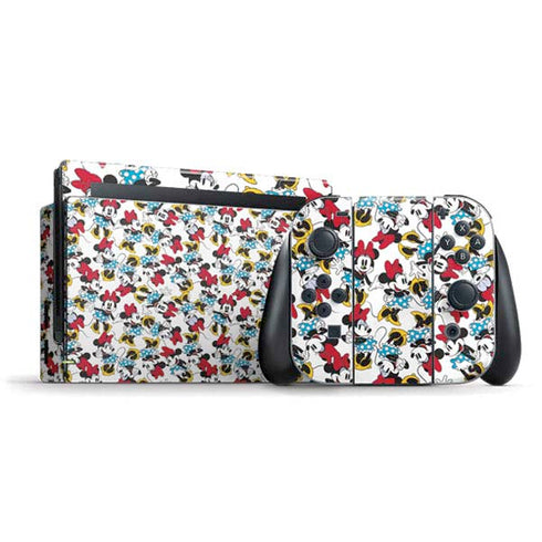 Disney Minnie Mouse Rockin Minnie Pattern Nintendo Switch Bundle Skin
