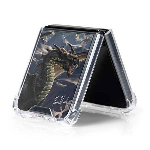 Rogue Dragon by Tom Wood Galaxy Z Flip5 5G Clear Case
