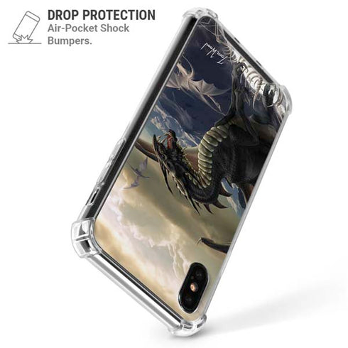 Rogue Dragon by Tom Wood iPhone XS Max Clear Case