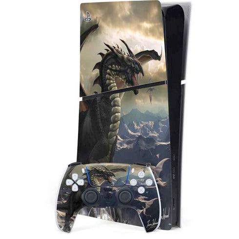 Rogue Dragon by Tom Wood PS5 Slim Digital Edition Console Skin