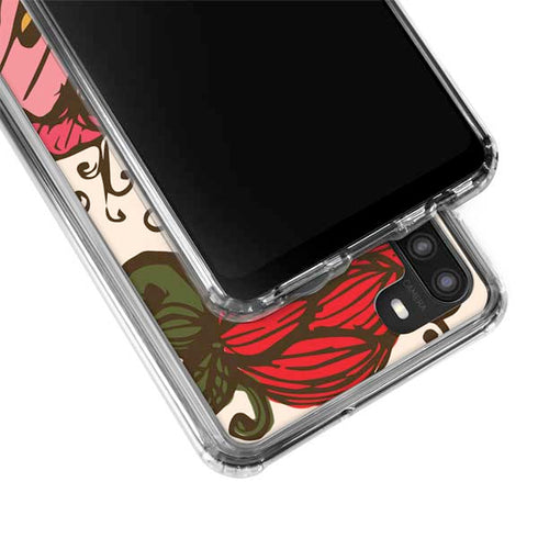 Rose Bud Floral Galaxy A21 Clear Case