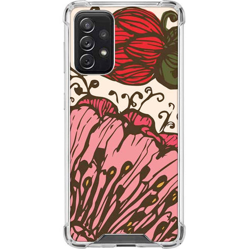 Rose Bud Floral Galaxy A72 5G Clear Case