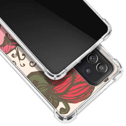 Rose Bud Floral Galaxy A72 5G Clear Case