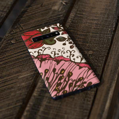 Rose Bud Floral Galaxy S10 Skin