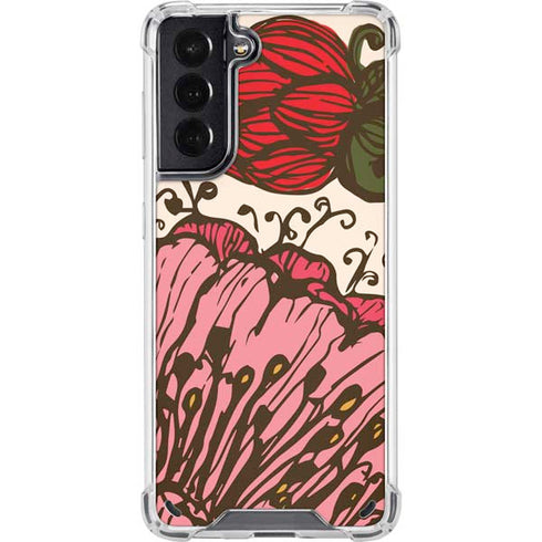 Rose Bud Floral Galaxy S21 5G Clear Case