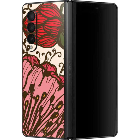 Rose Bud Floral Galaxy Z Fold3 5G Skin